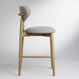 Where Saints Go Ltd Eve Counter Stool, Grey Fabric And Natural Brushed Elm By Where Saints Go - thumbnail 8
