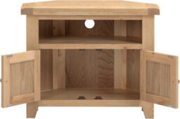 Seconique Windsor Corner Tv Unit Real Natural Oak Fully Assembled - thumbnail 5