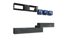 "Arte Switch Metal Iii Graphite Entertainment Unit 280Cm - Urban Metal-Framed Media Suite For Tvs Up To 60""" - thumbnail 2