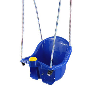 GEEZY The Magic Toy Shop Blue Swing Seat For Baby Children Toddler Outdoor Garden Rope Safety Safe Swing - image 1