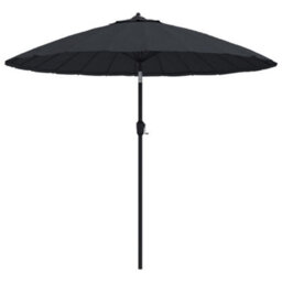Berkfield Durable Outdoor Parasol With Aluminium Pole 270 Cm Black