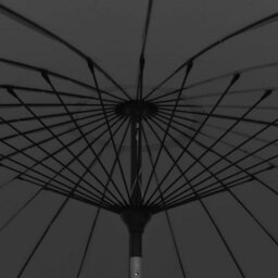 Berkfield Durable Outdoor Parasol With Aluminium Pole 270 Cm Black - thumbnail 5