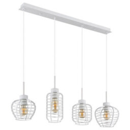 Luminosa Lighting Luminosa Nesa Bar Pendant Ceiling Light Matt White 4X E27 - thumbnail 3