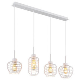 Luminosa Lighting Luminosa Nesa Bar Pendant Ceiling Light Matt White 4X E27