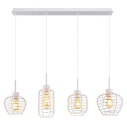 Luminosa Lighting Luminosa Nesa Bar Pendant Ceiling Light Matt White 4X E27 - thumbnail 4