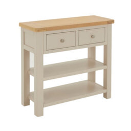 The Furniture Market Marbury Putty Grey 2 Drawer Hall Table - thumbnail 4
