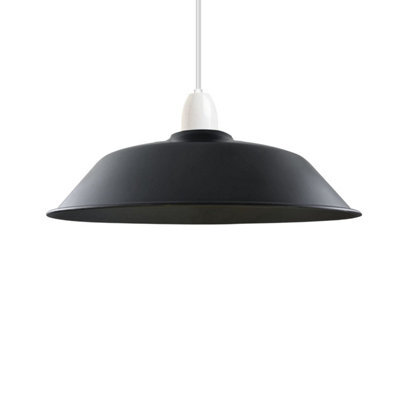 Black Metal Lamp Shades,36Cm Light Shade Lampshades For Ceiling Lights, Easy Fit Pendant Light Shades Ceiling For Living Room - image 1