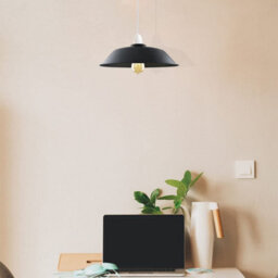 Black Metal Lamp Shades,36Cm Light Shade Lampshades For Ceiling Lights, Easy Fit Pendant Light Shades Ceiling For Living Room - thumbnail 2