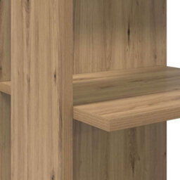 Berkfield Modern Corner Desk With Storage Artisan Oak 140X113,5X75Cm - thumbnail 8