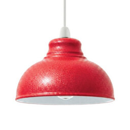 Red Light Shade Ceiling Metal Textured Lampshades For Ceiling Lights, Easy Fit Pendant Lamp Shades For Living Room, Bedroom