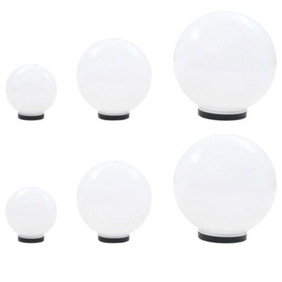 6 Piece Led Bowl Lamp Set Spherical 20/30/40 Cm For Gardens, Patios, Paths And Yards - image 1