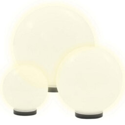 6 Piece Led Bowl Lamp Set Spherical 20/30/40 Cm For Gardens, Patios, Paths And Yards - thumbnail 4