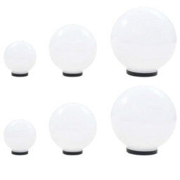 6 Piece Led Bowl Lamp Set Spherical 20/30/40 Cm For Gardens, Patios, Paths And Yards - thumbnail 1