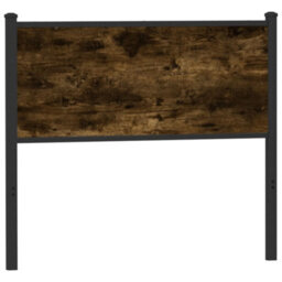 Berkfield Headboard Smoked Oak 107 Cm Engineered Wood And Steel - thumbnail 1