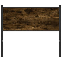 Berkfield Headboard Smoked Oak 107 Cm Engineered Wood And Steel - thumbnail 3