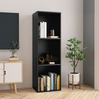 Berkfield Book Cabinet/tv Cabinet Black 36X30X114 Cm Engineered Wood - image 1