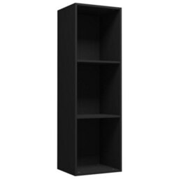 Berkfield Book Cabinet/tv Cabinet Black 36X30X114 Cm Engineered Wood - thumbnail 2