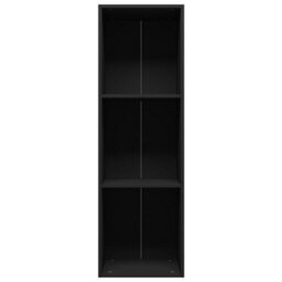 Berkfield Book Cabinet/tv Cabinet Black 36X30X114 Cm Engineered Wood - thumbnail 4