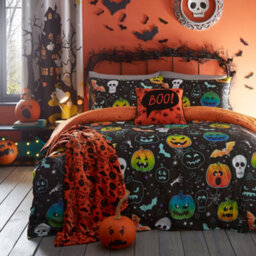 Bedlam Scary Pumpkins Glow In The Dark Halloween Duvet Cover Set - thumbnail 4