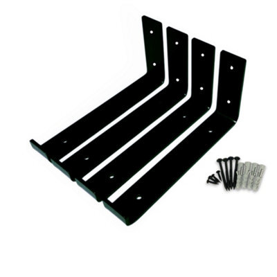 MKGT 4X Heavy Duty Industrial Shelf Brackets, Rustic Scaffold Board Brackets For Floating Shelves Wall-Mounted Shelving Brackets - image 1