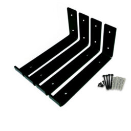 MKGT 4X Heavy Duty Industrial Shelf Brackets, Rustic Scaffold Board Brackets For Floating Shelves Wall-Mounted Shelving Brackets - thumbnail 1