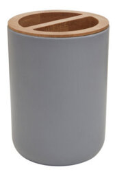 Orsina Luxe Grey Toothbrush Holder With Divider, Sustainable Toothbrush Cup, Eco-Friendly Toothbrush Holder Set - thumbnail 2