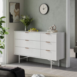 Living And Home Contemporary Wooden Sideboard Cabinet Sideboard Buffet Console Table W 1400 X D 400 X H 880 mm - thumbnail 1