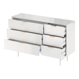 Living And Home Contemporary Wooden Sideboard Cabinet Sideboard Buffet Console Table W 1400 X D 400 X H 880 mm - thumbnail 3