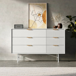 Living And Home Contemporary Wooden Sideboard Cabinet Sideboard Buffet Console Table W 1400 X D 400 X H 880 mm - thumbnail 2