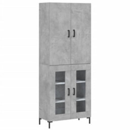 Berkfield Highboard Concrete Grey 69.5X34X180 Cm Engineered Wood - thumbnail 2