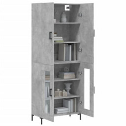 Berkfield Highboard Concrete Grey 69.5X34X180 Cm Engineered Wood - thumbnail 3