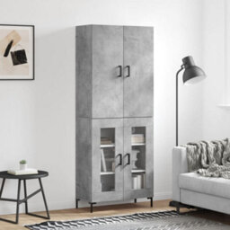 Berkfield Highboard Concrete Grey 69.5X34X180 Cm Engineered Wood - thumbnail 1
