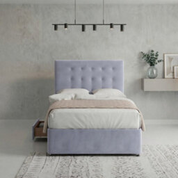 DS Living Luna Upholstered White Divan Bed Frame - Divan Bed Frame - thumbnail 2