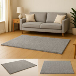 Uetian Silvery Medium 120X170Cm Modern Shaggy Living Room Hallways 5Cm Thick Pile Rugs - thumbnail 2