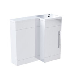 Nes Home Relovane 900 mm Modern L Shape Right Hand Bathroom Basin Vanity Wc Unit - thumbnail 6