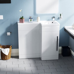 Nes Home Relovane 900 mm Modern L Shape Right Hand Bathroom Basin Vanity Wc Unit - thumbnail 3