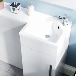 Nes Home Relovane 900 mm Modern L Shape Right Hand Bathroom Basin Vanity Wc Unit - thumbnail 4