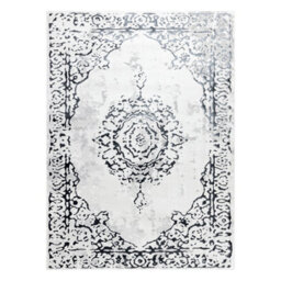 RugsX Carpet Allure 1961 Ornament, Frame - Structural, Stylish, Glamour White Grey 280X370 Cm - thumbnail 2