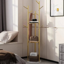 Heavy Duty Marble Coat Rack Stand Tall Clothes Rail Hangers Bedroom Office Hall - thumbnail 4