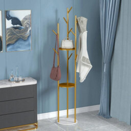 Heavy Duty Marble Coat Rack Stand Tall Clothes Rail Hangers Bedroom Office Hall - thumbnail 6