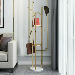 Heavy Duty Marble Coat Rack Stand Tall Clothes Rail Hangers Bedroom Office Hall - thumbnail 5