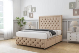 "Sloomy Vienna Pebble Plush Divan Bed Set 2 Drawers Left Side With 26"" Strutted & 12"" Footboard 2'6 Small Single" - thumbnail 2