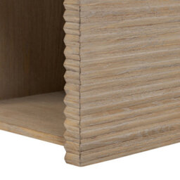 Wyld Haus Mandarina Weathered Oak Ribbed Bedside Table 1 Drawer - thumbnail 9