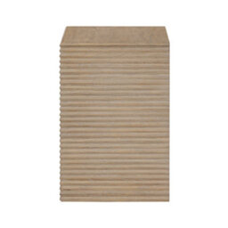 Wyld Haus Mandarina Weathered Oak Ribbed Bedside Table 1 Drawer - thumbnail 5
