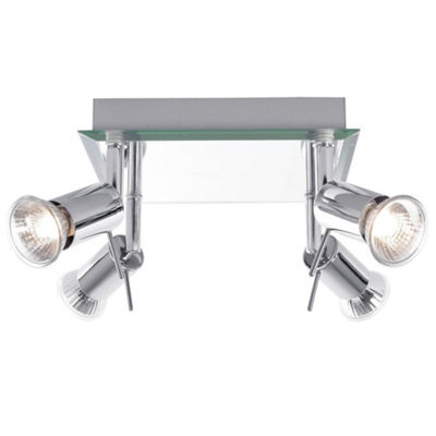 Litecraft Mercury Chrome Adjustable Ceiling Spotlight Plate - image 1