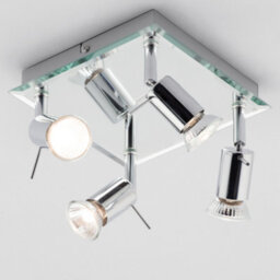 Litecraft Mercury Chrome Adjustable Ceiling Spotlight Plate - thumbnail 3