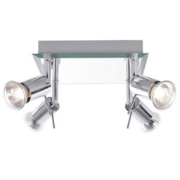 Litecraft Mercury Chrome Adjustable Ceiling Spotlight Plate - thumbnail 2