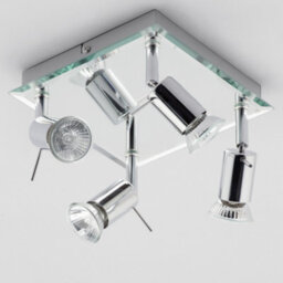 Litecraft Mercury Chrome Adjustable Ceiling Spotlight Plate - thumbnail 4