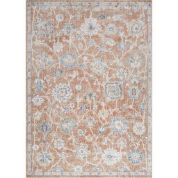 Livabliss Lillian-Washable Brown Blue Traditional Vintage Boho Living Dining Rug 120 X 170 Cm Easy Care, Non Shedding - thumbnail 1