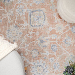 Livabliss Lillian-Washable Brown Blue Traditional Vintage Boho Living Dining Rug 120 X 170 Cm Easy Care, Non Shedding - thumbnail 7